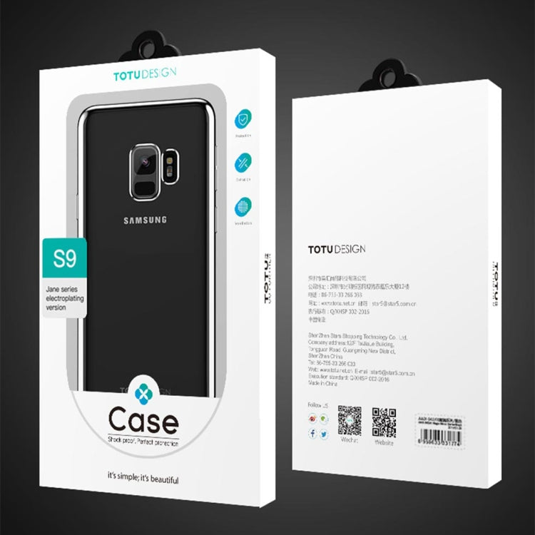 TOTUDESIGN Jane Series for Galaxy S9 Electroplating TPU Protective Back Case (Silver)