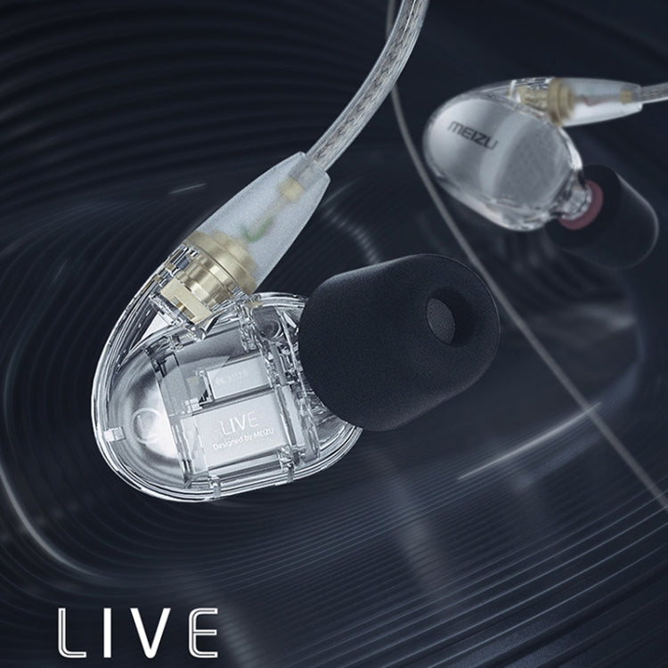 Meizu Live Four-unit Moving Iron HiFi In-ear Wired Control Earphone with Detachable Cable & Microphone, Length: 1.2m (Silver)