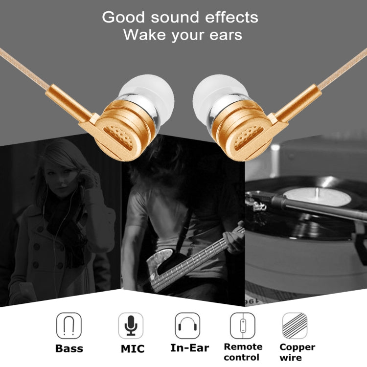 E-03 1.2m Bass Stereo Sound In-ear Wire Control Earphone with Mic, For iPhone, iPad, Galaxy, Huawei, Xiaomi, LG, HTC and Other Smartphones