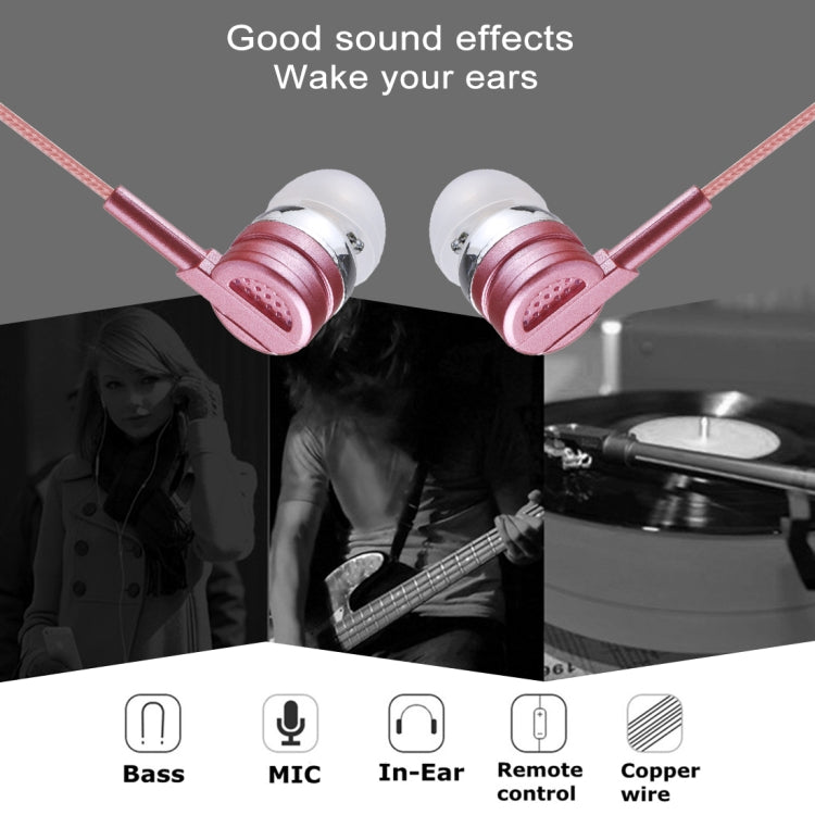 E-03 1.2m Bass Stereo Sound In-ear Wire Control Earphone with Mic, For iPhone, iPad, Galaxy, Huawei, Xiaomi, LG, HTC and Other Smartphones