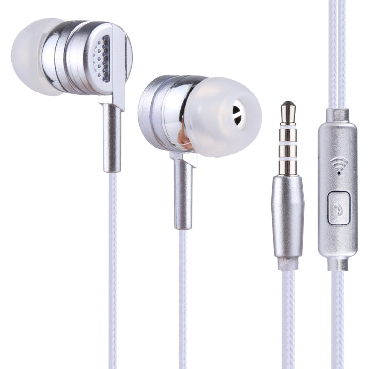 E-03 1.2m Bass Stereo Sound In-ear Wire Control Earphone with Mic, For iPhone, iPad, Galaxy, Huawei, Xiaomi, LG, HTC and Other Smartphones