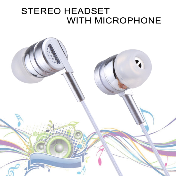 E-03 1.2m Bass Stereo Sound In-ear Wire Control Earphone with Mic, For iPhone, iPad, Galaxy, Huawei, Xiaomi, LG, HTC and Other Smartphones