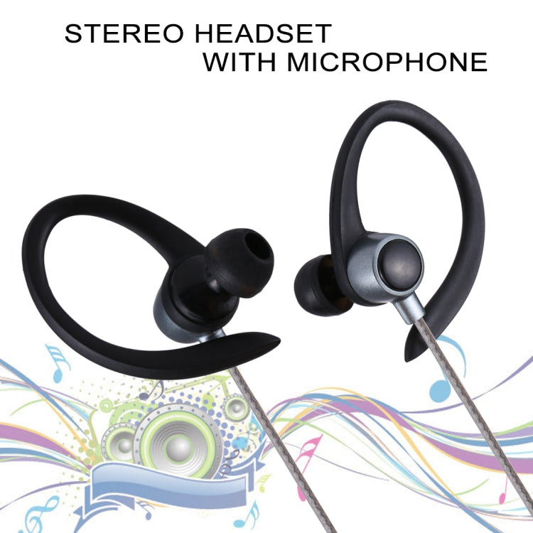 EG-014 1.2m Sweat Resistant Earbud Style Wire Control Earphone with Mic, For iPhone, iPad, Galaxy, Huawei, Xiaomi, LG, HTC and Other Smartphones