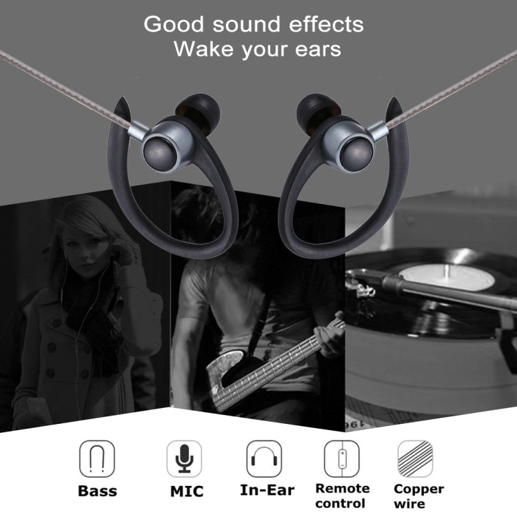 EG-014 1.2m Sweat Resistant Earbud Style Wire Control Earphone with Mic, For iPhone, iPad, Galaxy, Huawei, Xiaomi, LG, HTC and Other Smartphones