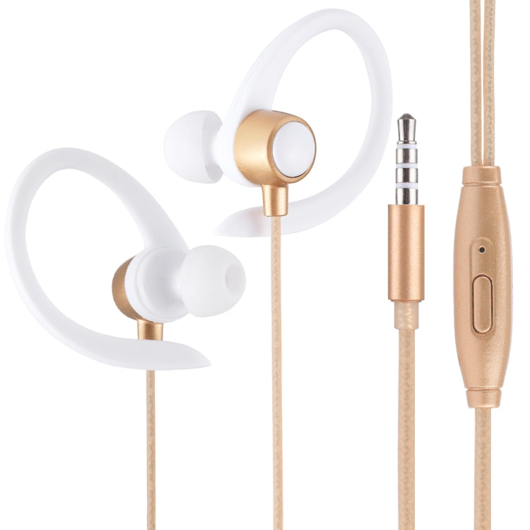 EG-014 1.2m Sweat Resistant Earbud Style Wire Control Earphone with Mic, For iPhone, iPad, Galaxy, Huawei, Xiaomi, LG, HTC and Other Smartphones