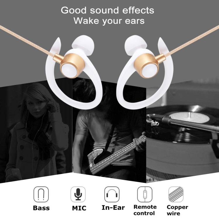 EG-014 1.2m Sweat Resistant Earbud Style Wire Control Earphone with Mic, For iPhone, iPad, Galaxy, Huawei, Xiaomi, LG, HTC and Other Smartphones