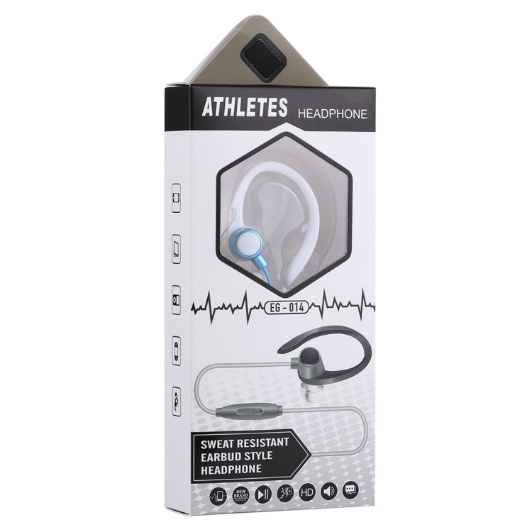 EG-014 1.2m Sweat Resistant Earbud Style Wire Control Earphone with Mic, For iPhone, iPad, Galaxy, Huawei, Xiaomi, LG, HTC and Other Smartphones