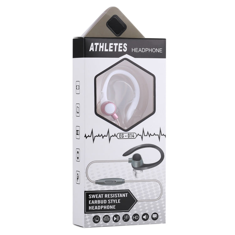 EG-014 1.2m Sweat Resistant Earbud Style Wire Control Earphone with Mic, For iPhone, iPad, Galaxy, Huawei, Xiaomi, LG, HTC and Other Smartphones