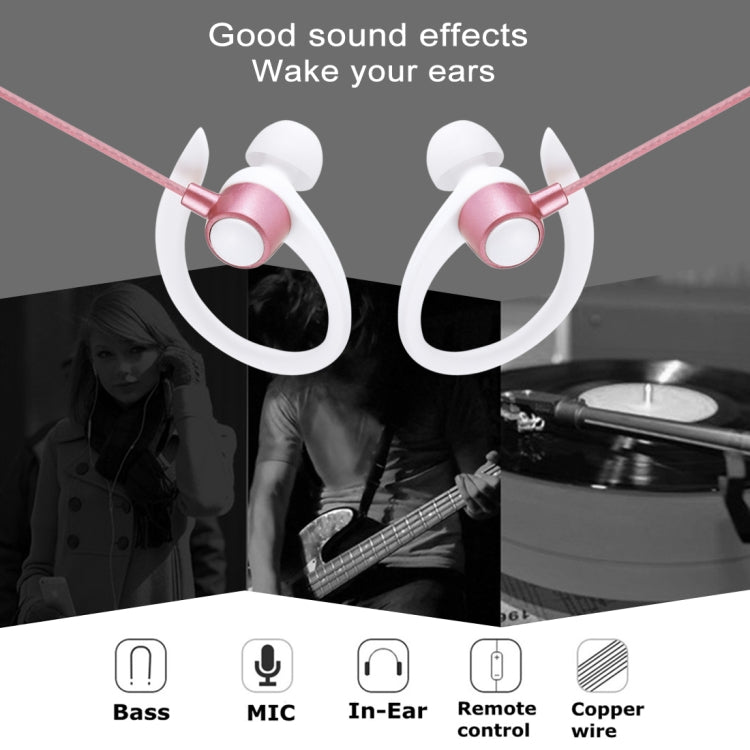 EG-014 1.2m Sweat Resistant Earbud Style Wire Control Earphone with Mic, For iPhone, iPad, Galaxy, Huawei, Xiaomi, LG, HTC and Other Smartphones