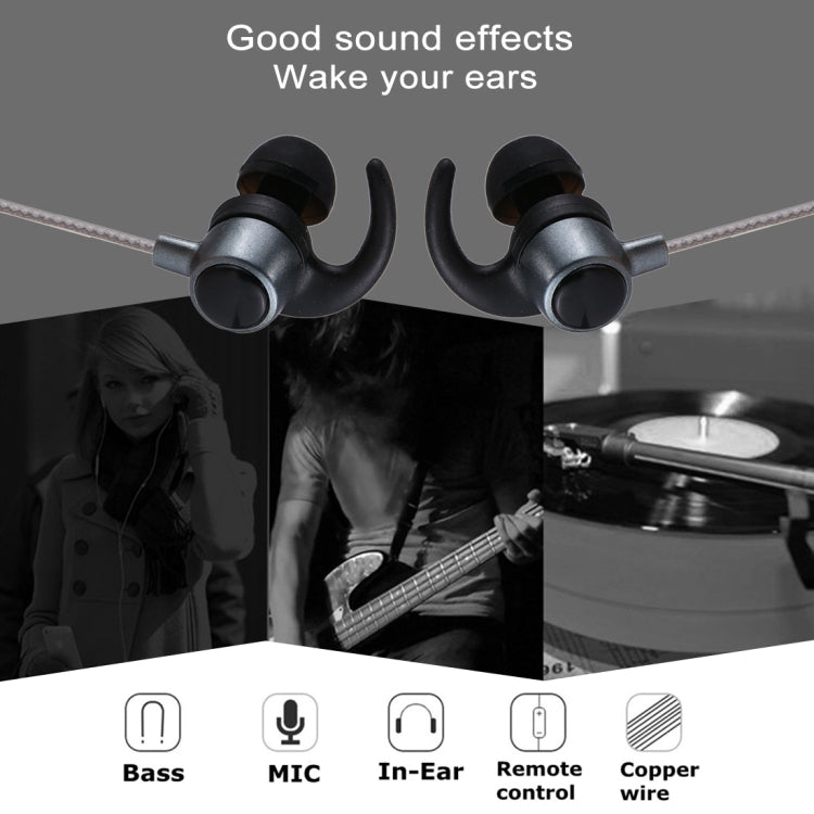 YD-013 1.2m Bass Stereo Sound In-ear Wire Control Sports Earphone with Mic, For iPhone, iPad, Galaxy, Huawei, Xiaomi, LG, HTC and Other Smartphones