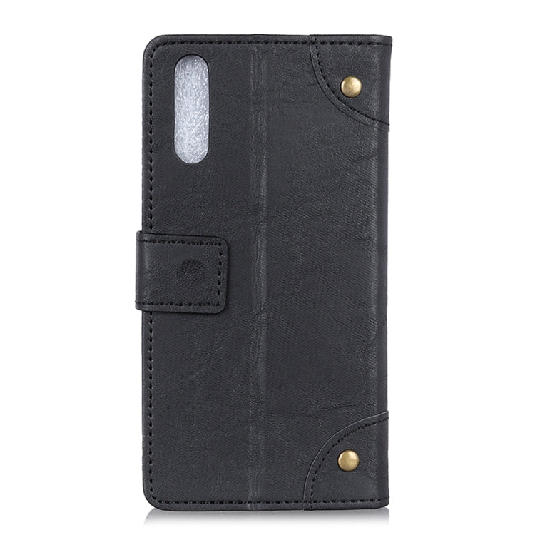 Copper Buckle Retro Crazy Horse Texture Horizontal Flip Leather Case for Galaxy A70, with Holder & Card Slots & Wallet
