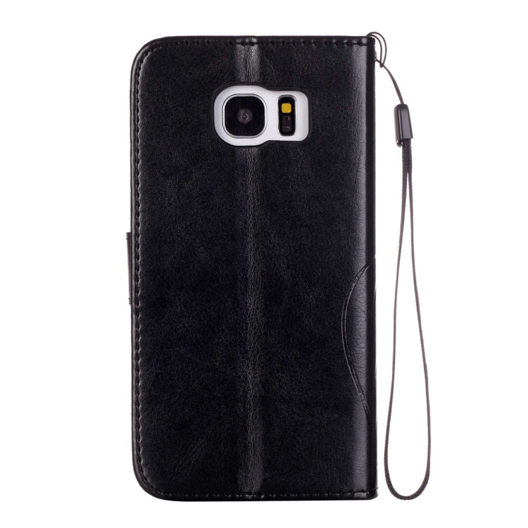 For Galaxy S7 Edge / G935 Heart Diamond Encrusted Flowers Embossing Horizontal Flip Leather Case with Holder & Card Slots & Wallet & Lanyard