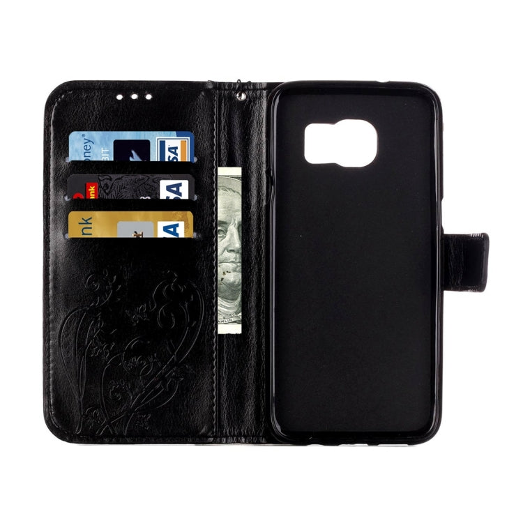 For Galaxy S7 Edge / G935 Heart Diamond Encrusted Flowers Embossing Horizontal Flip Leather Case with Holder & Card Slots & Wallet & Lanyard