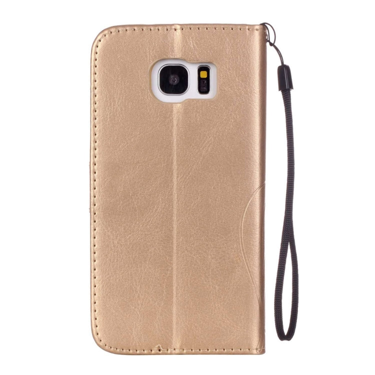 For Galaxy S7 Edge / G935 Heart Diamond Encrusted Flowers Embossing Horizontal Flip Leather Case with Holder & Card Slots & Wallet & Lanyard