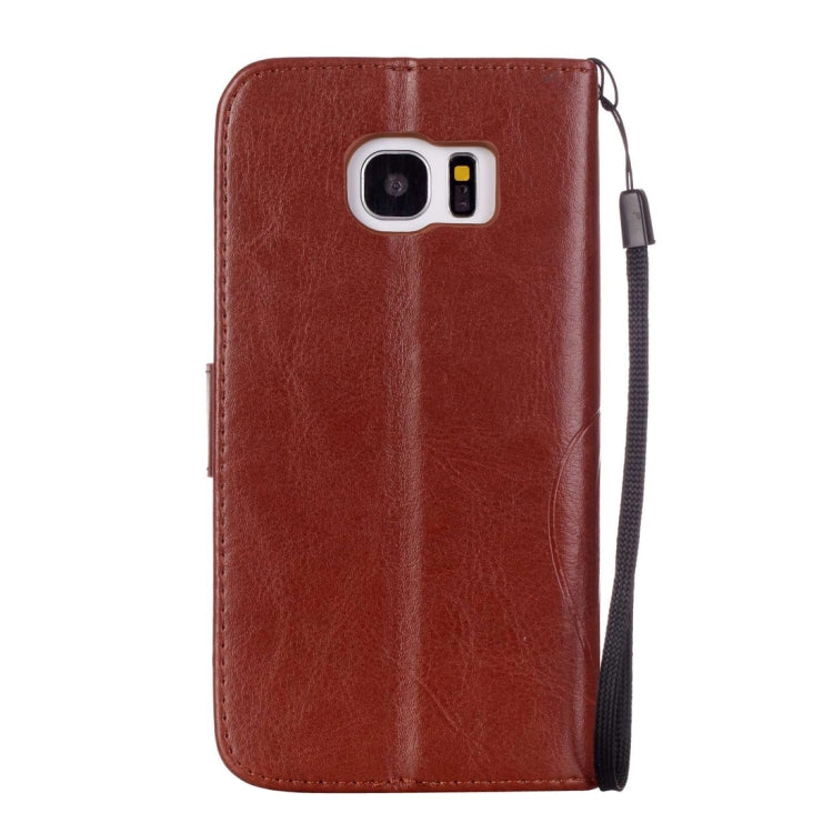 For Galaxy S7 Edge / G935 Heart Diamond Encrusted Flowers Embossing Horizontal Flip Leather Case with Holder & Card Slots & Wallet & Lanyard