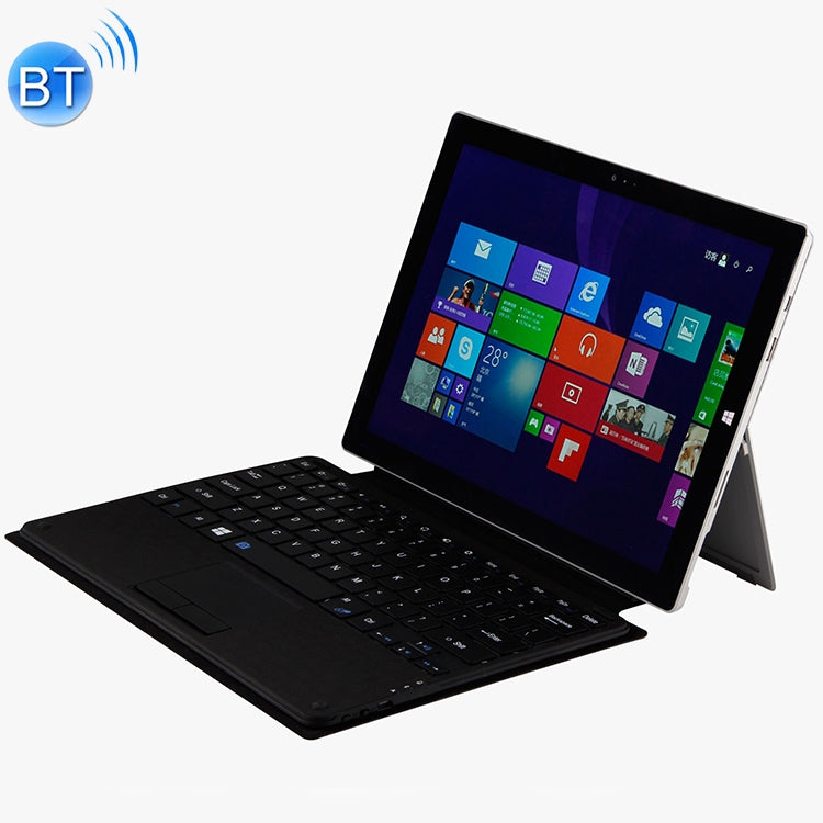 WSP328 Magnetic Charging Bluetooth V3.0 Keyboard + Microfiber Leather Tablet Case for Microsoft Surface Pro3 / Pro4 / Pro2017(Black)