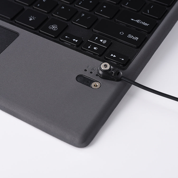 1089D Magnetic Charging Bluetooth V3.0 Keyboard + Microfiber Leather Tablet Case for Microsoft Surface Pro3 / Pro4 / Pro2017 / Pro6(Grey)