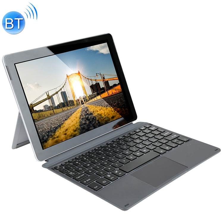 HB216B Magnetic Charging Bluetooth V3.0 Backlight Keyboard + Microfiber Leather Tablet Case for Microsoft Surface Go 10 inch(Black)