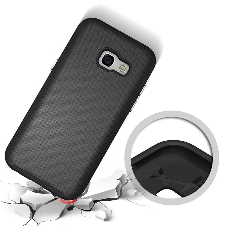 For Galaxy A3 (2017) / A320 Ball Texture Anti-slip PC + TPU Protective Back Cover Case