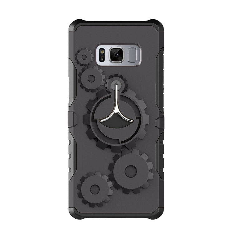 For Galaxy S8 Gearwheel Style TPU + PC Multi-function Outdoor Sports Protective Back Cover Case With 360 Degree Rotatable Holder & Armband