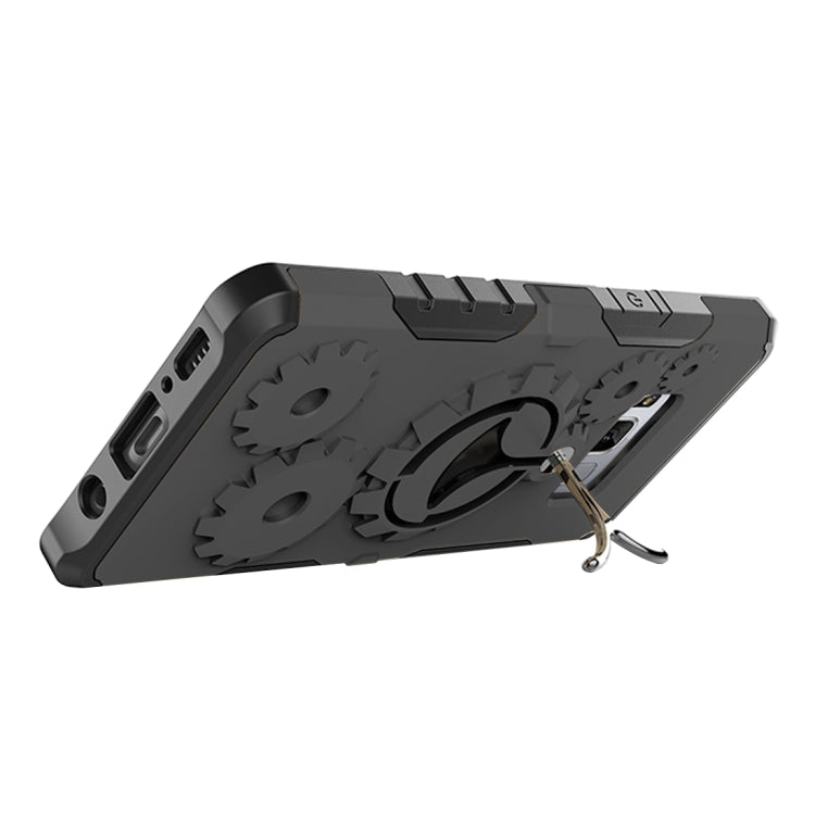 For Galaxy S8 Gearwheel Style TPU + PC Multi-function Outdoor Sports Protective Back Cover Case With 360 Degree Rotatable Holder & Armband