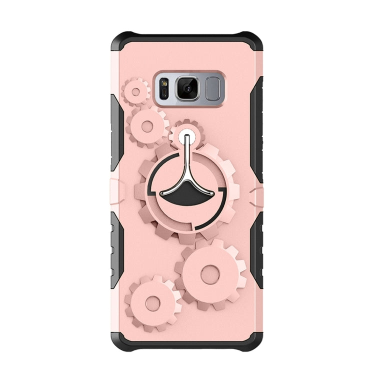For Galaxy S8 Gearwheel Style TPU + PC Multi-function Outdoor Sports Protective Back Cover Case With 360 Degree Rotatable Holder & Armband