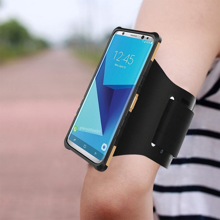 For Galaxy S8 Gearwheel Style TPU + PC Multi-function Outdoor Sports Protective Back Cover Case With 360 Degree Rotatable Holder & Armband