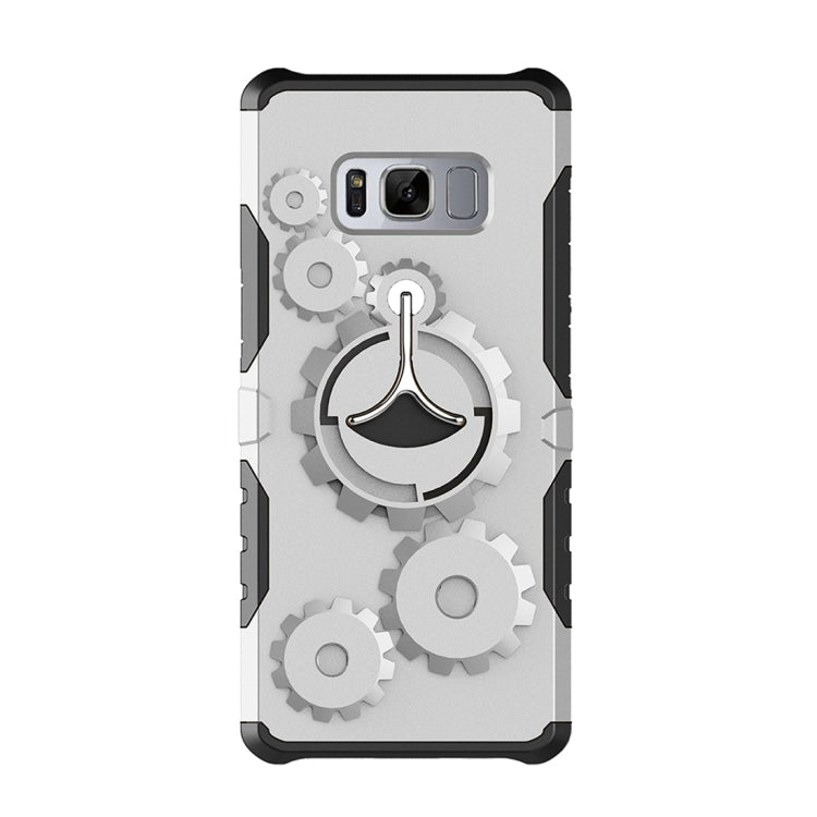 For Galaxy S8 Gearwheel Style TPU + PC Multi-function Outdoor Sports Protective Back Cover Case With 360 Degree Rotatable Holder & Armband