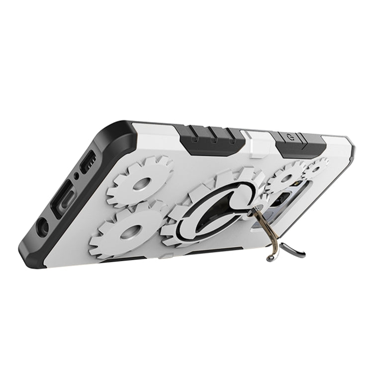For Galaxy S8 Gearwheel Style TPU + PC Multi-function Outdoor Sports Protective Back Cover Case With 360 Degree Rotatable Holder & Armband