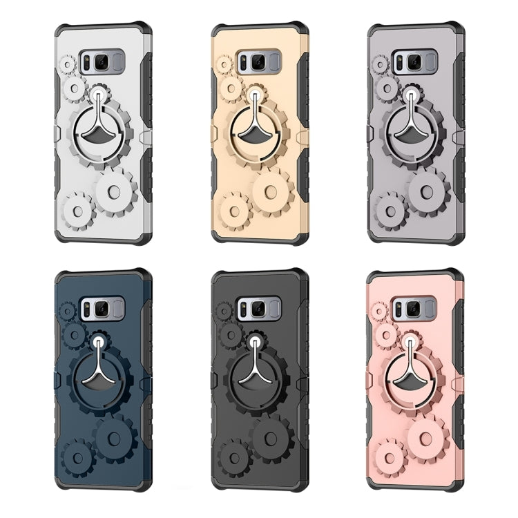 For Galaxy S8 Gearwheel Style TPU + PC Multi-function Outdoor Sports Protective Back Cover Case With 360 Degree Rotatable Holder & Armband