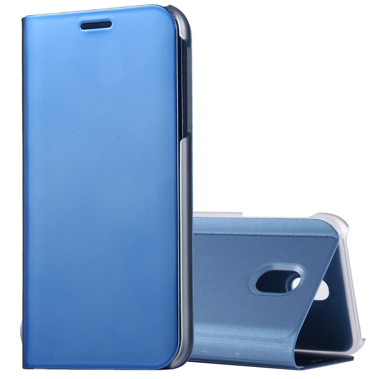 For Galaxy J3 (2017) (EU Version) Electroplating Mirror Horizontal Flip Leather Case with Holder