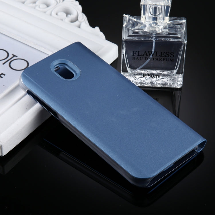 For Galaxy J3 (2017) (EU Version) Electroplating Mirror Horizontal Flip Leather Case with Holder