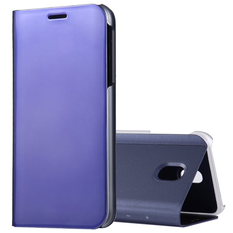 For Galaxy J3 (2017) (EU Version) Electroplating Mirror Horizontal Flip Leather Case with Holder