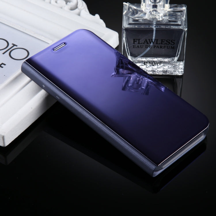 For Galaxy J3 (2017) (EU Version) Electroplating Mirror Horizontal Flip Leather Case with Holder