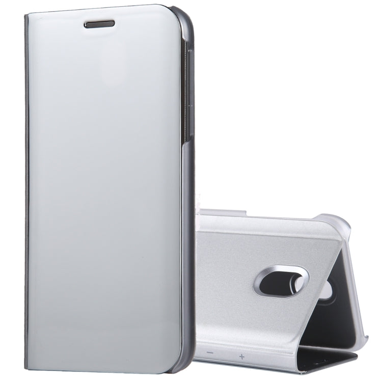 For Galaxy J3 (2017) (EU Version) Electroplating Mirror Horizontal Flip Leather Case with Holder