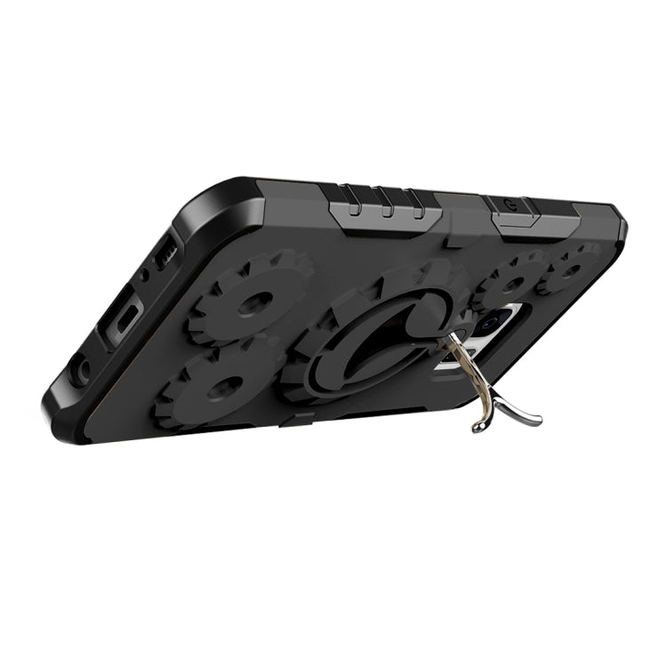 For Galaxy S7 Gearwheel Style TPU + PC Multi-function Outdoor Sports Protective Back Cover Case With 360 Degree Rotatable Holder & Armband