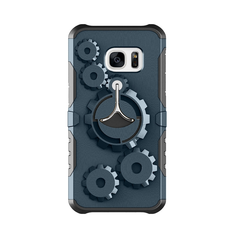 For Galaxy S7 Gearwheel Style TPU + PC Multi-function Outdoor Sports Protective Back Cover Case With 360 Degree Rotatable Holder & Armband