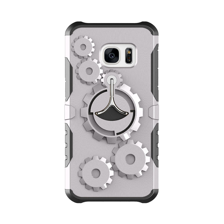 For Galaxy S7 Gearwheel Style TPU + PC Multi-function Outdoor Sports Protective Back Cover Case With 360 Degree Rotatable Holder & Armband