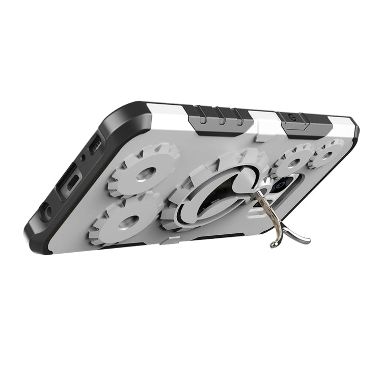 For Galaxy S7 Gearwheel Style TPU + PC Multi-function Outdoor Sports Protective Back Cover Case With 360 Degree Rotatable Holder & Armband