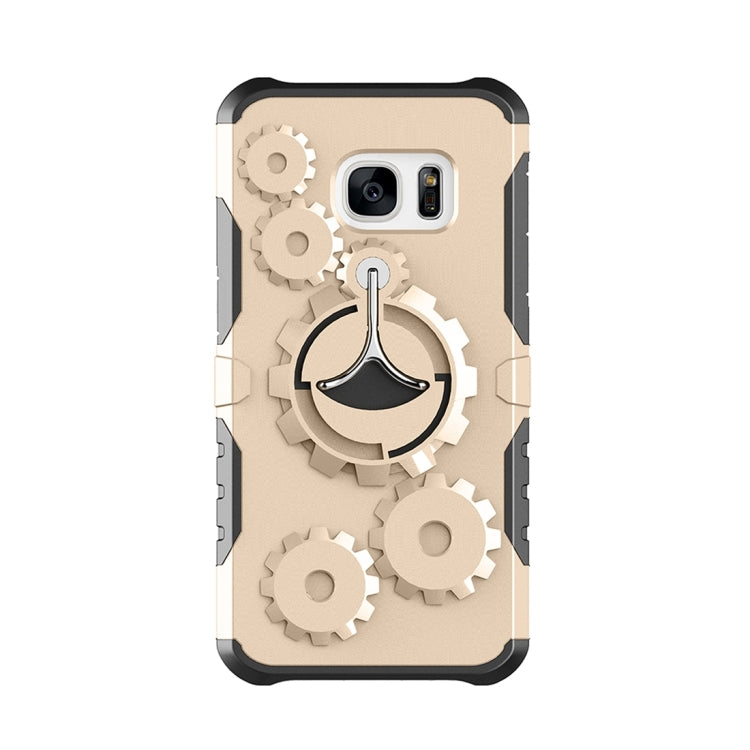 For Galaxy S7 Gearwheel Style TPU + PC Multi-function Outdoor Sports Protective Back Cover Case With 360 Degree Rotatable Holder & Armband