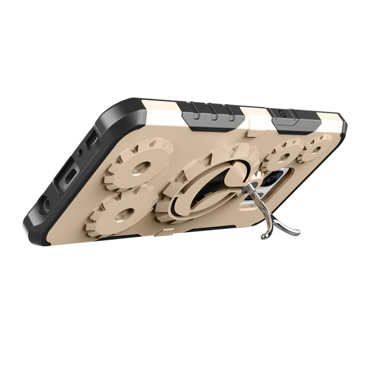 For Galaxy S7 Gearwheel Style TPU + PC Multi-function Outdoor Sports Protective Back Cover Case With 360 Degree Rotatable Holder & Armband