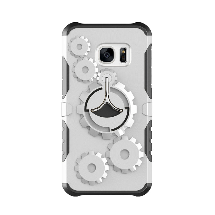 For Galaxy S7 Gearwheel Style TPU + PC Multi-function Outdoor Sports Protective Back Cover Case With 360 Degree Rotatable Holder & Armband