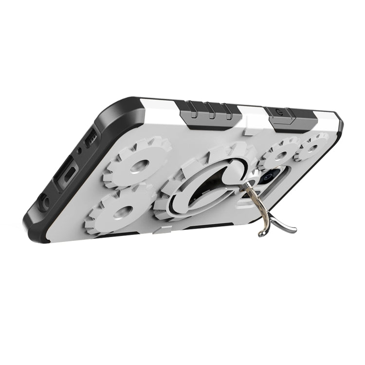 For Galaxy S7 Gearwheel Style TPU + PC Multi-function Outdoor Sports Protective Back Cover Case With 360 Degree Rotatable Holder & Armband