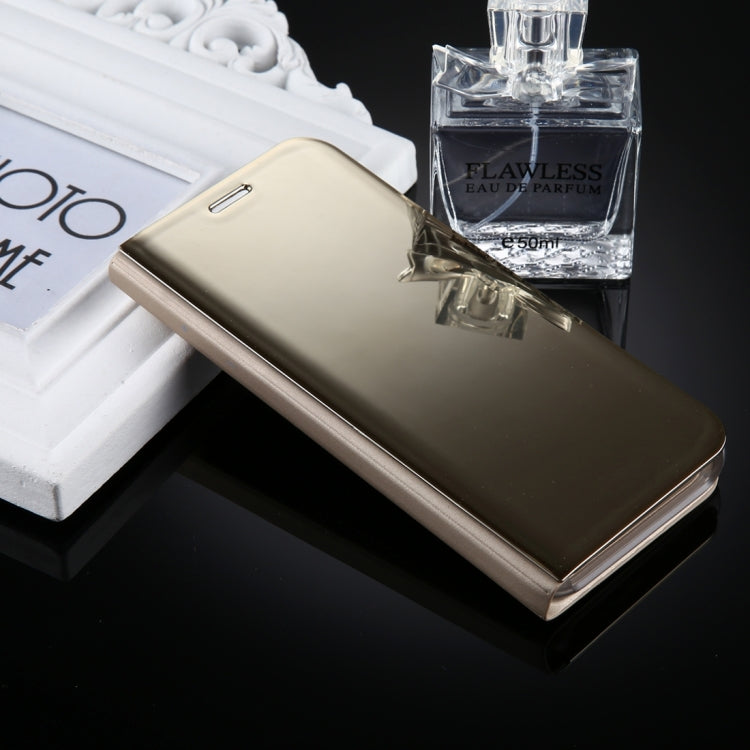 For Galaxy J5 (2017) (EU Version) Electroplating Mirror Horizontal Flip Leather Case with Holder