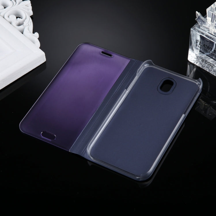 For Galaxy J5 (2017) (EU Version) Electroplating Mirror Horizontal Flip Leather Case with Holder