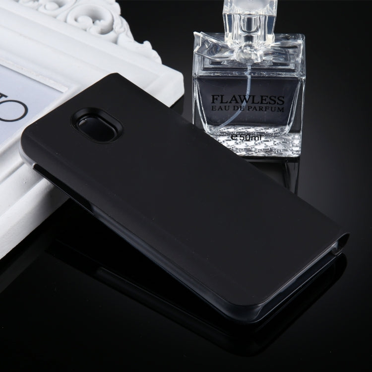 For Galaxy J7 (2017) (EU Version) Electroplating Mirror Horizontal Flip Leather Case with Holder