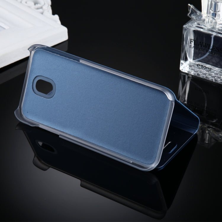 For Galaxy J7 (2017) (EU Version) Electroplating Mirror Horizontal Flip Leather Case with Holder