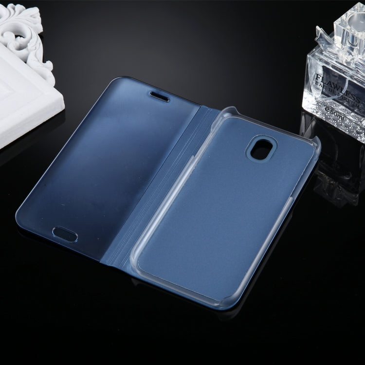 For Galaxy J7 (2017) (EU Version) Electroplating Mirror Horizontal Flip Leather Case with Holder