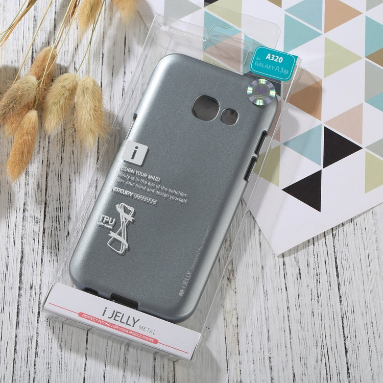 GOOSPERY I JELLY METAL Series for Galaxy A3 (2017) Full Coverage TPU Protective Back Cover Case