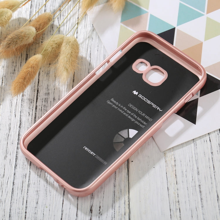 GOOSPERY I JELLY METAL Series for Galaxy A3 (2017) Full Coverage TPU Protective Back Cover Case